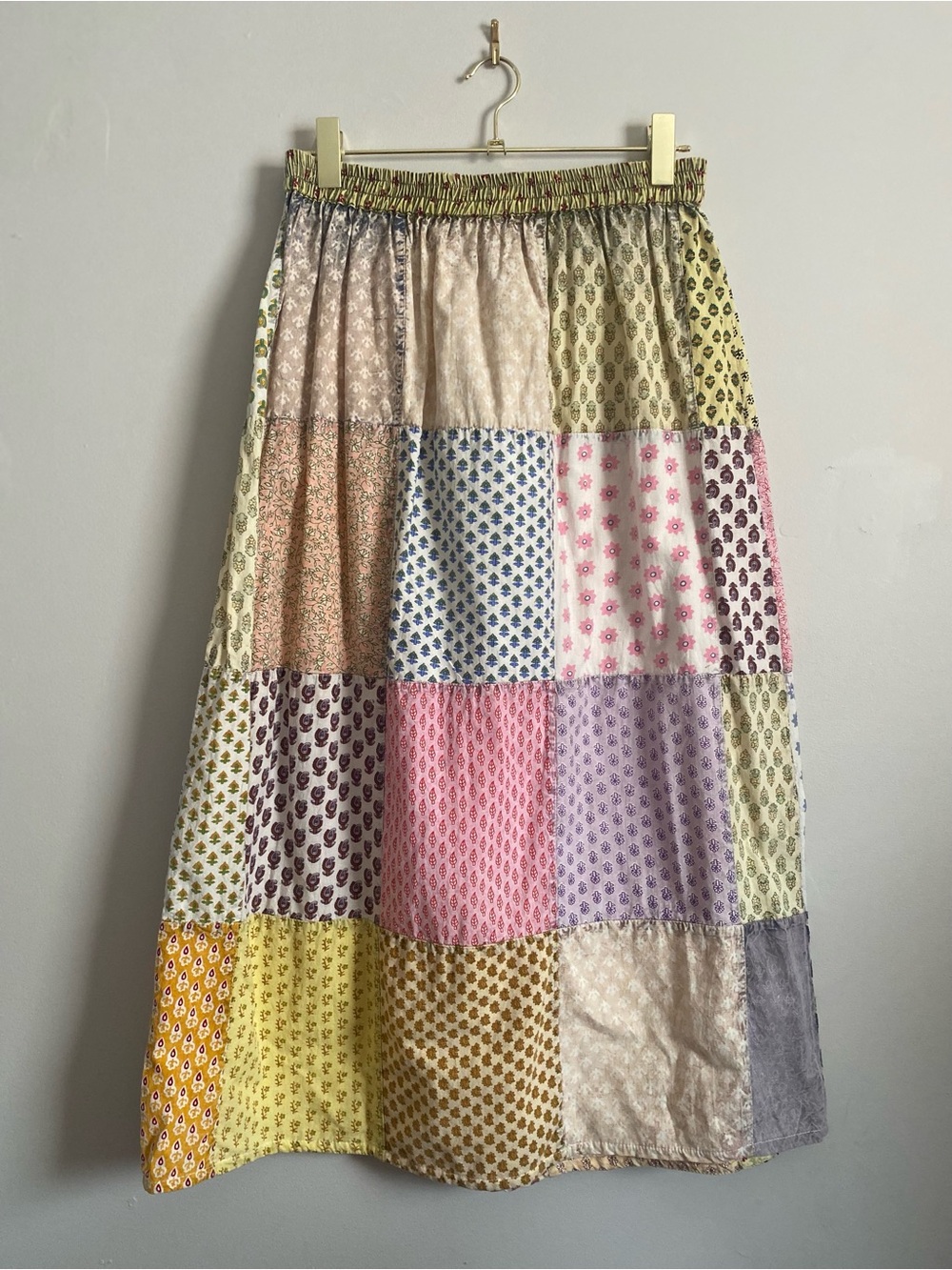 Sacred Threads Skirt M Artsy Teacher Boho Hippie Mori Kei Ditsy Floral Prairie